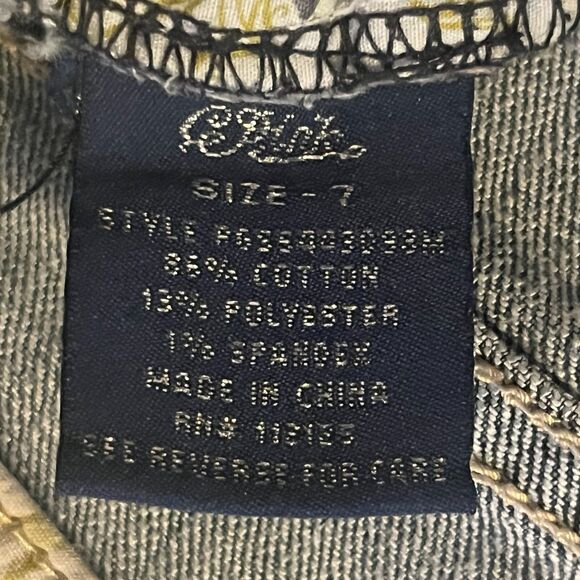 C Pink Celebrity Pink Wide Leg Stretch Jeans Size 7 Dark Wash - Picture 8 of 9